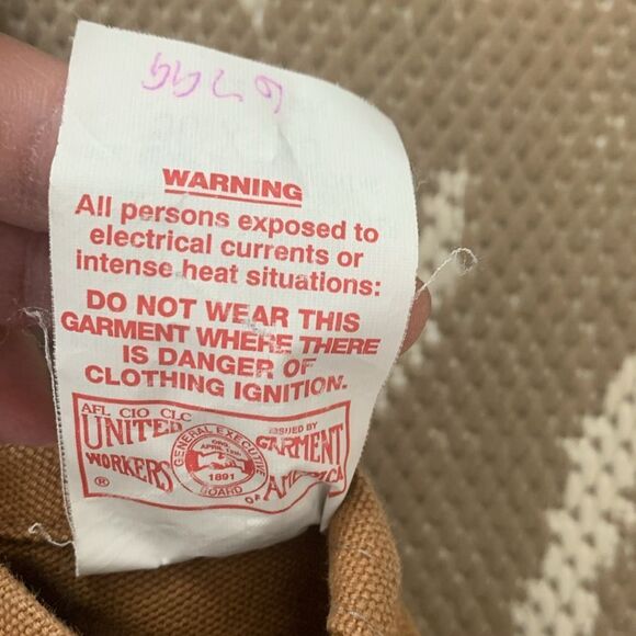 Carhartt Vintage Quilted Lined Chore Workwear Overalls R02 BRN Made In USA 36x30 - Picture 5 of 17